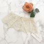 Nude Lace Wedding Garter With Rose Gold Stone, thumbnail 1 of 10