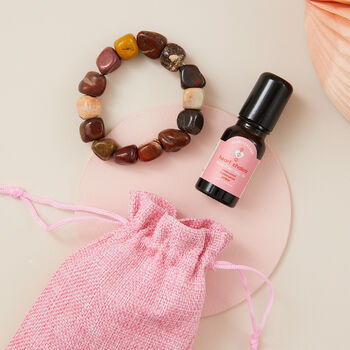 Heart Chakra Gift Set With Bracelet And Essential Oil, 2 of 7