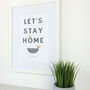Let's Stay Home Anniversary Love Hygge Print, thumbnail 8 of 9