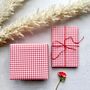 Red Gingham Paper Fibre Wrapping/Patterned Paper Sheet, thumbnail 1 of 10