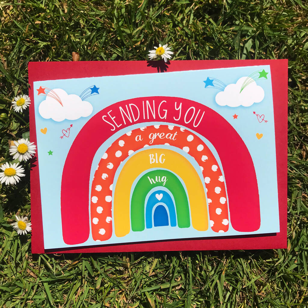 Rainbow Hug And Thank You Card By The Little Paper Company