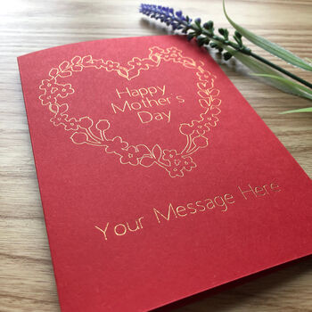 Personalised Mother's Day Heart And Flower Wreath Card, 10 of 10