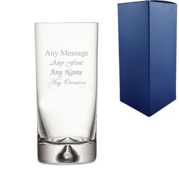 Personalised Dimple Base Highball Glass In Box, 2 of 5