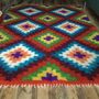 Patchwork Rug Hand Loom Wool Fat Quarters, thumbnail 5 of 11