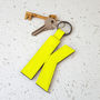 Contemporary Alphabet Leather Key Ring, thumbnail 5 of 8