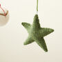 Fair Trade Beaded Felt Star Christmas New Baby Decor, thumbnail 6 of 12