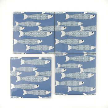 Blue 'Ocean Shoal' Ceramic Tile, 6 of 11