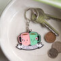 'Tea And A Friend' Keyring, thumbnail 4 of 7