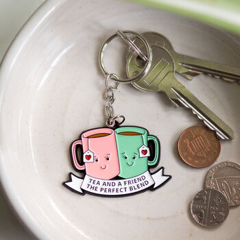 'Tea And A Friend' Keyring, 4 of 7