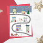 Christmas Eve Village Scene Personalised Christmas Card, thumbnail 3 of 3