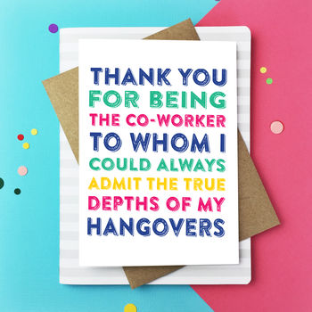 New 99 Thank You Leaving Card