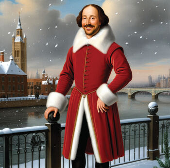 Festive, Funny William Shakespeare Christmas Card, 3 of 7