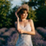 Ivory Macramé Lace Boho Wedding Dress With Open Back And Train, thumbnail 3 of 12