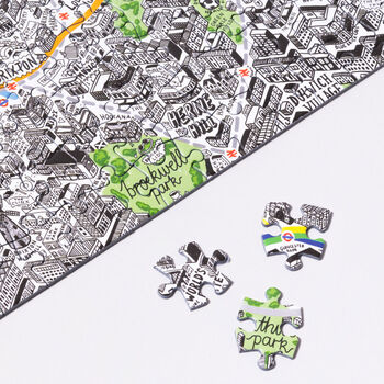 1000 Piece Jigsaw Hand Drawn Map Of London, 6 of 12