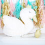 Large Plush Regal Swan Toy With Personalised Bag, thumbnail 1 of 5