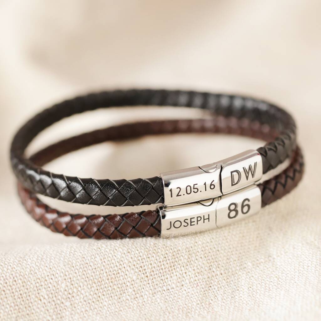 Men's Personalised Woven Bracelet, 1 of 4
