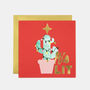 It's Lit Cactus Tree Christmas Greeting Card, thumbnail 2 of 2