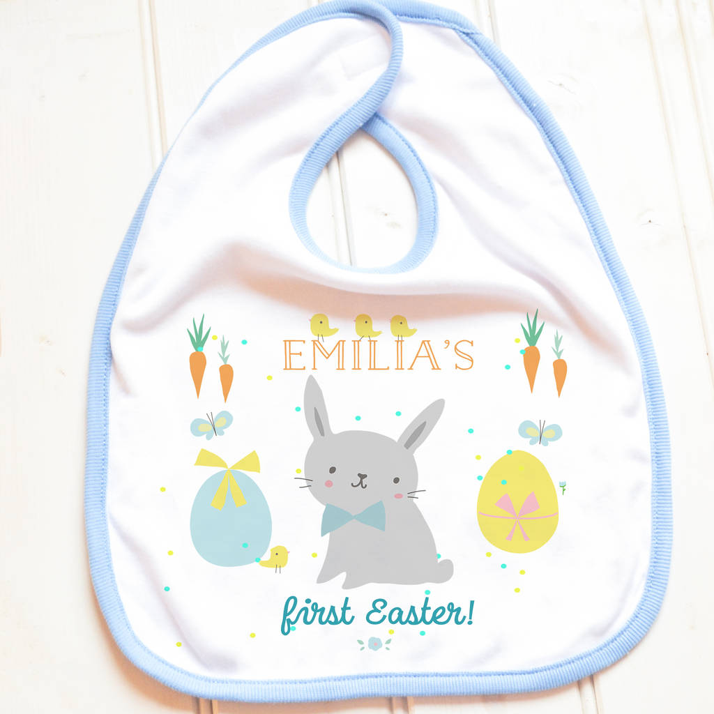 First Easter Gift For Baby Bib By Peach Tea Studio