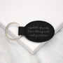 Written Date Faux Leather Keyring, thumbnail 1 of 2