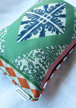 Diamond Circus Piped Linen Cushion Cover, 4 of 6