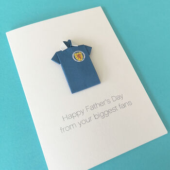 Personalised Scotland Football Origami Shirt Card, 5 of 6