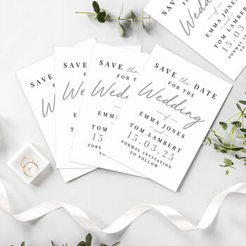 Custom Wedding Save The Date Cards Set Of 36, 2 of 3
