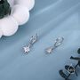 Sterling Silver Tiny Starburst Huggie Hoop Earrings, thumbnail 6 of 10