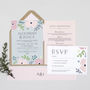 Pink Poppy Wedding Invitation, thumbnail 3 of 4