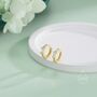 Sterling Silver Minimalist Single Baguette Cut Cz Huggie Hoop, thumbnail 4 of 12