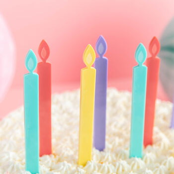 Colourful Reusable Birthday Candle Cake Toppers, 4 of 6