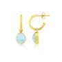 Manhattan Gold And Blue Topaz Interchangeable Gemstone Earrings, thumbnail 2 of 5