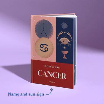 Cancer Star Sign Gift Personalised Astrology Book, 2 of 7