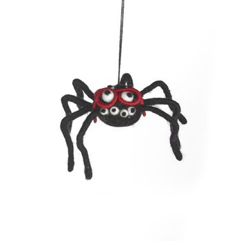 Handmade Felt Specky The Spider Decoration, 2 of 3