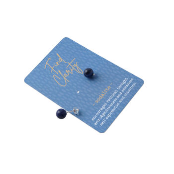 Just Smile Sodalite Earrings On Gift Card, 2 of 3