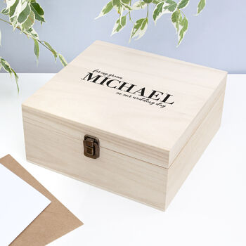 Personalised For My Groom Wedding Day Box, 3 of 9