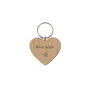 Send With Love 'Shine Bright' Oak Heart Keyring | Key Accessory | Handbag Accessory, thumbnail 2 of 2
