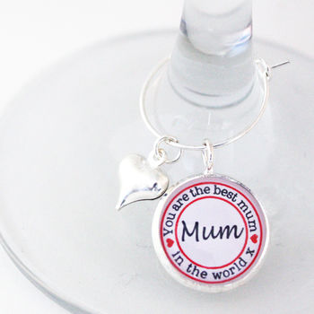 Personalised Mother's Wine Charm, 2 of 4