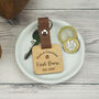 Personalised First Home Wooden Keyring For Couples, thumbnail 1 of 4