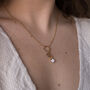Astralis Rose Necklace Gold Filled And Zirconia Charms, thumbnail 4 of 6