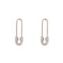 Pave Safety Pin Earring Jewelled Sterling Silver, thumbnail 8 of 8
