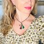 Picasso Beaded Tassel Charm Necklace, thumbnail 1 of 11