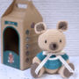 Personalised Hand Knitted Kangaroo Teddy Bear, thumbnail 3 of 8