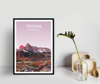 Tryfan Snowdonia Landscape Art Print, 4 of 4