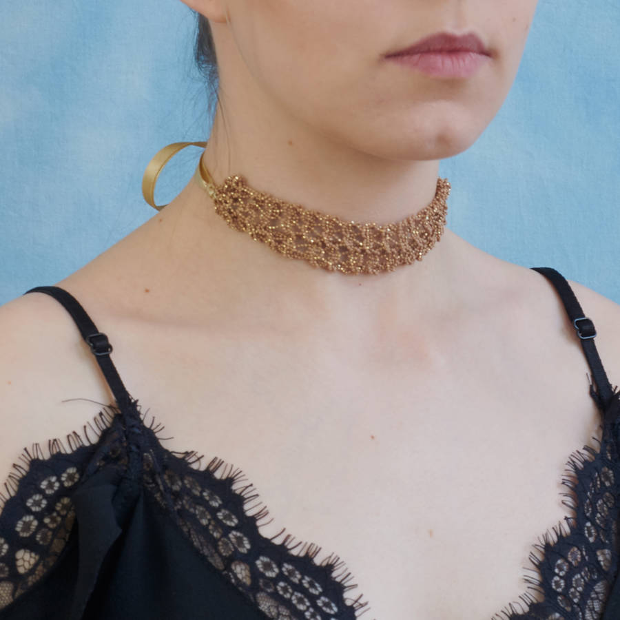 hand knitted choker by dose of rose