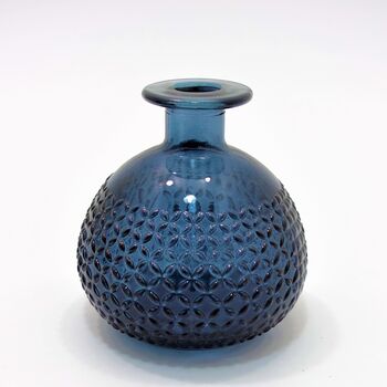 Small Recycled Glass Bud Vase | Patterned Five Colours, 5 of 5