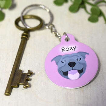 Personalised Cartoon Dog Breed Keyring, 9 of 12