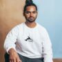 Whale Unisex White Sweatshirt, thumbnail 1 of 5