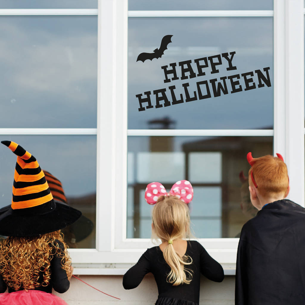 Happy Halloween Window Sticker Decoration By Bubblegum Balloons