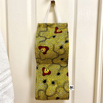 Space Saving Toilet Roll Holder In Yellow Garden Print, 5 of 5