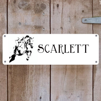 Personalised Stable Door Name Plate Jumping Dressage, 2 of 3